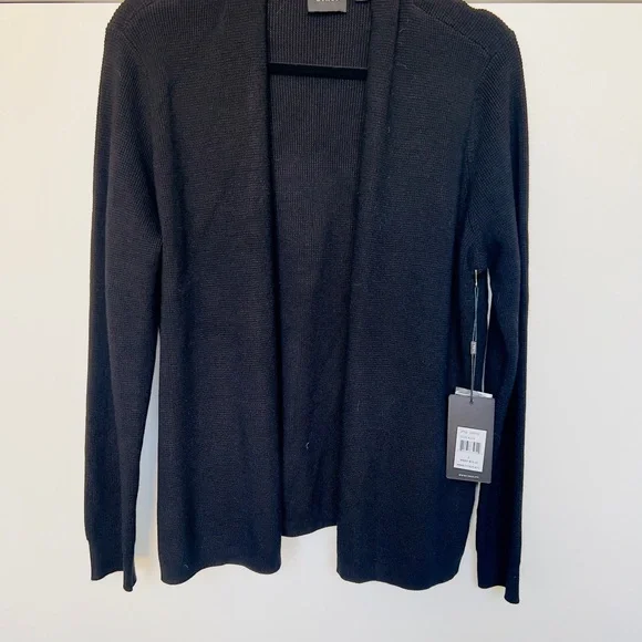 Cyrus Black Open-Front Lightweight Cardigan - Picture 2 of 6